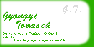 gyongyi tomasch business card
